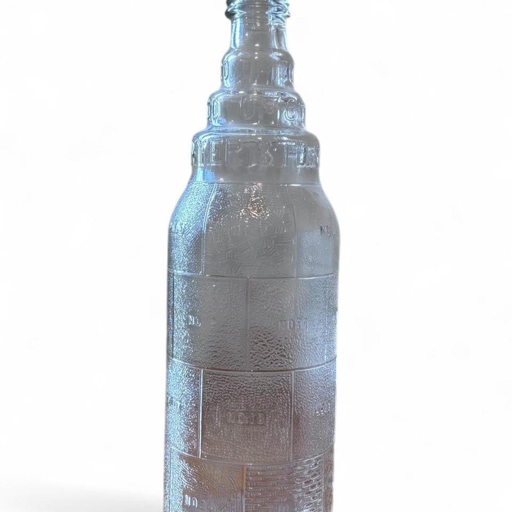 Vintage Industrial Glass Mold Texture Test Patent Trial Bottle Salesman Sample